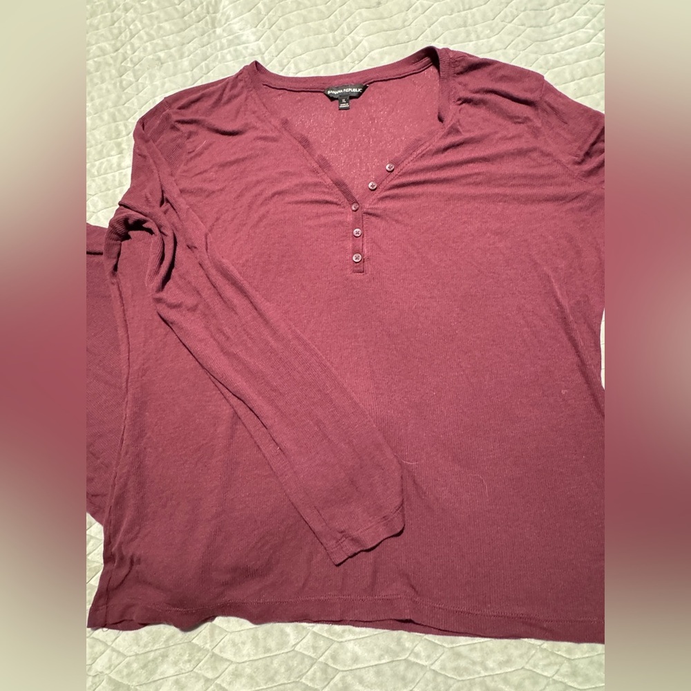 Banana Republic Maroon Pajama Set - Picture 2 of 8